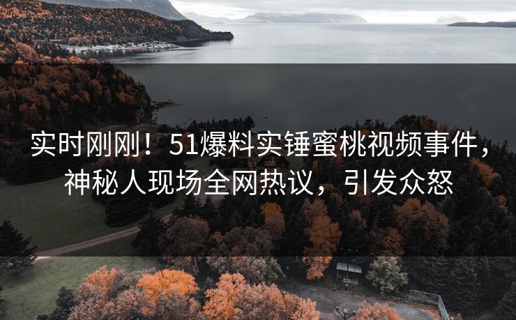 实时刚刚！51爆料实锤蜜桃视频事件，神秘人现场全网热议，引发众怒